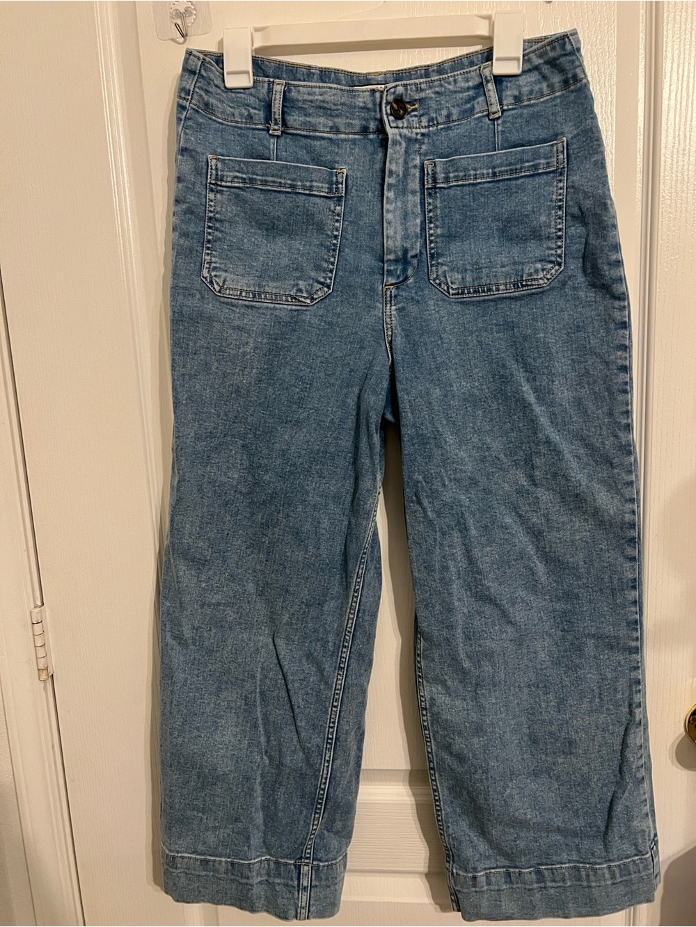 Bagatelle Wide Leg Women's Jeans in Light Blue Denim